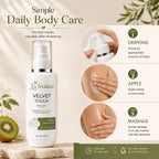 Velvet Touch Body Lotion with Kiwi Extract, Vitamin C & Hyaluronic Acid