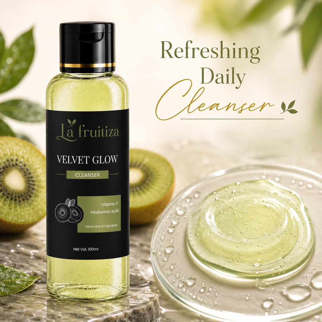 Velvet Glow Face Cleanser with Kiwi Extract, Vitamin C & Hyaluronic Acid