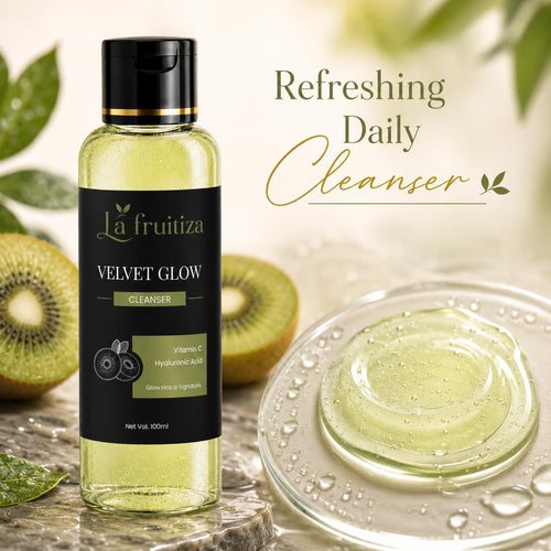 Velvet Glow Face Cleanser with Kiwi Extract, Vitamin C & Hyaluronic Acid
