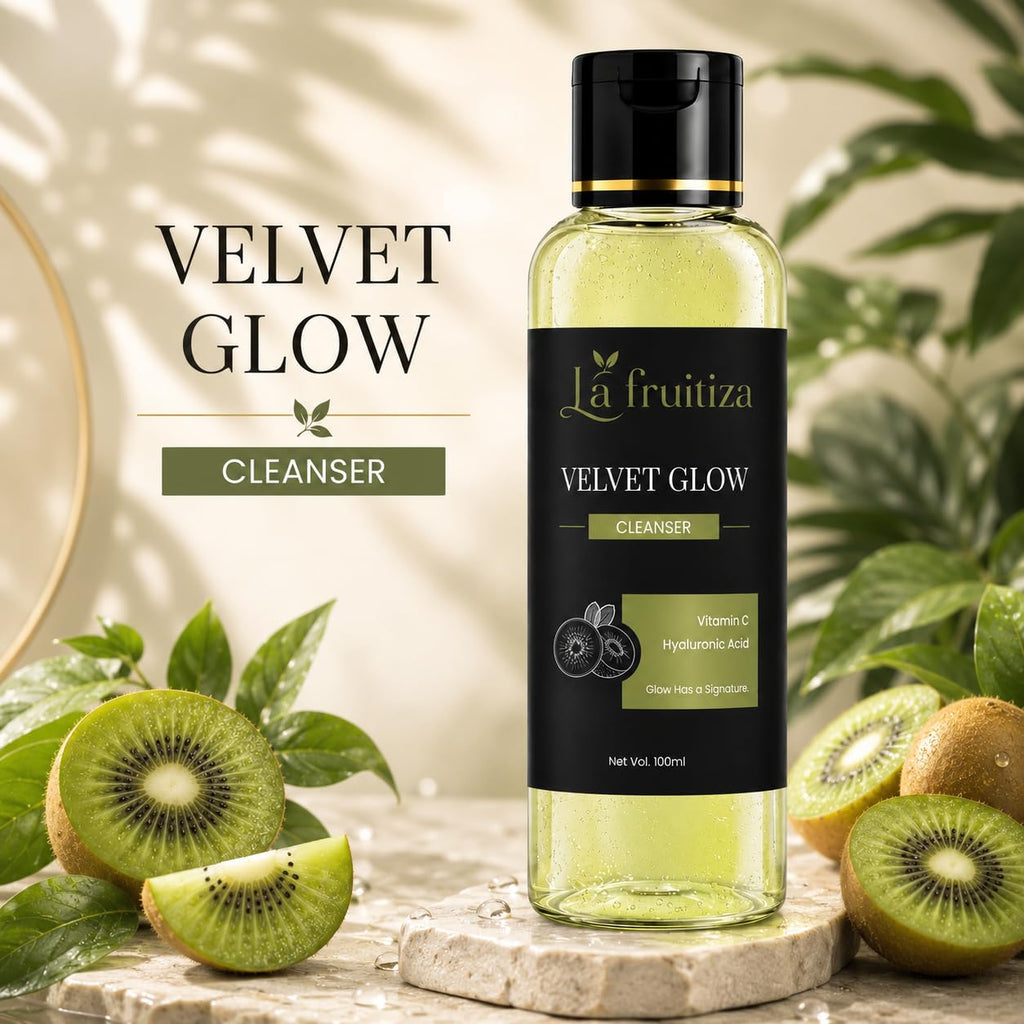 Velvet Glow Face Cleanser with Kiwi Extract, Vitamin C & Hyaluronic Acid